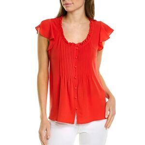 CeCe Bubble Crepe Blouse Size XXL NWT